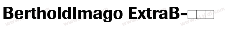BertholdImago ExtraB字体转换 BertholdImago ExtraB字体转换